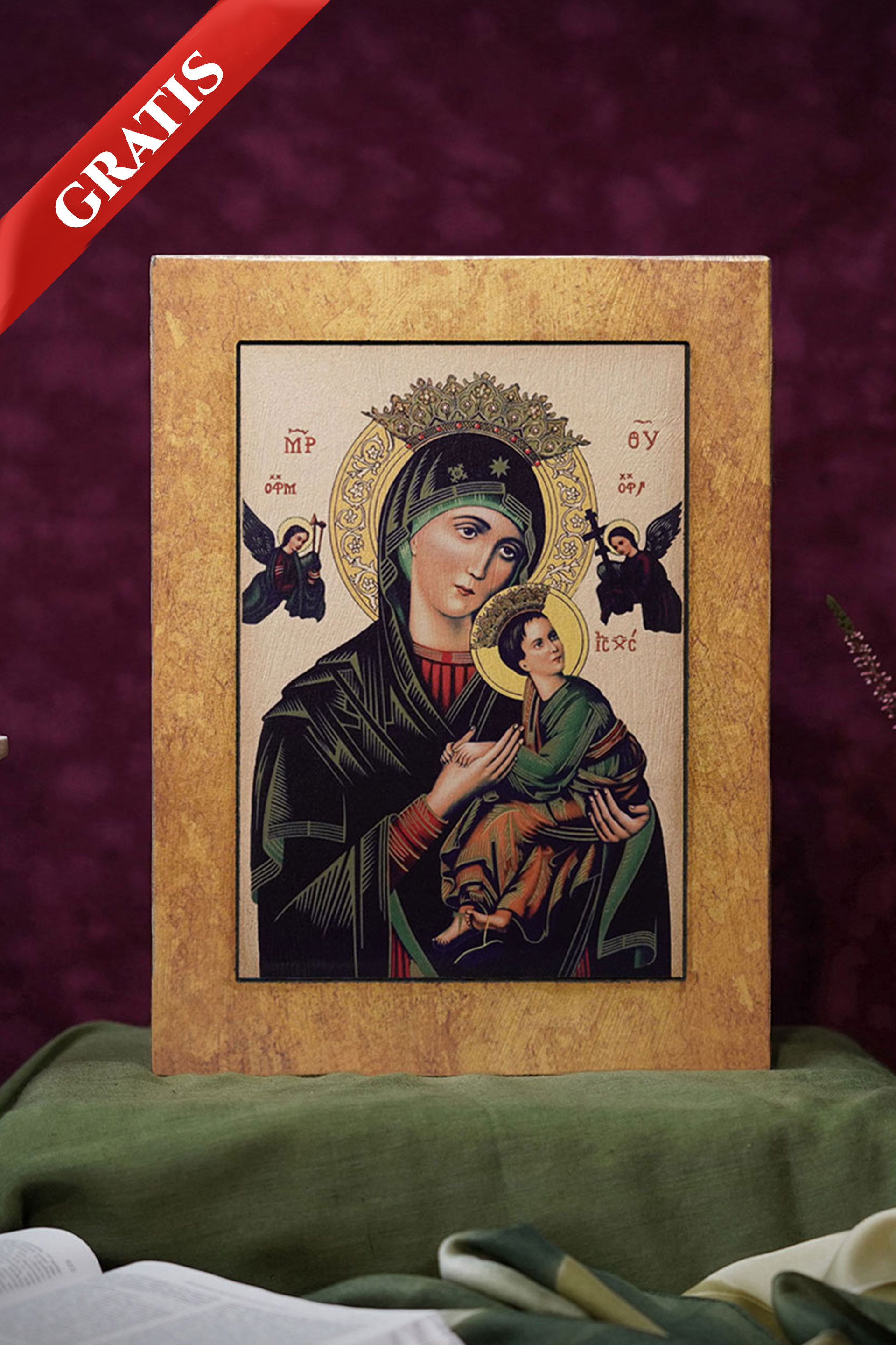 Mini 9 x 12 cm Ikona Matka Boska Nieustającej Pomocy