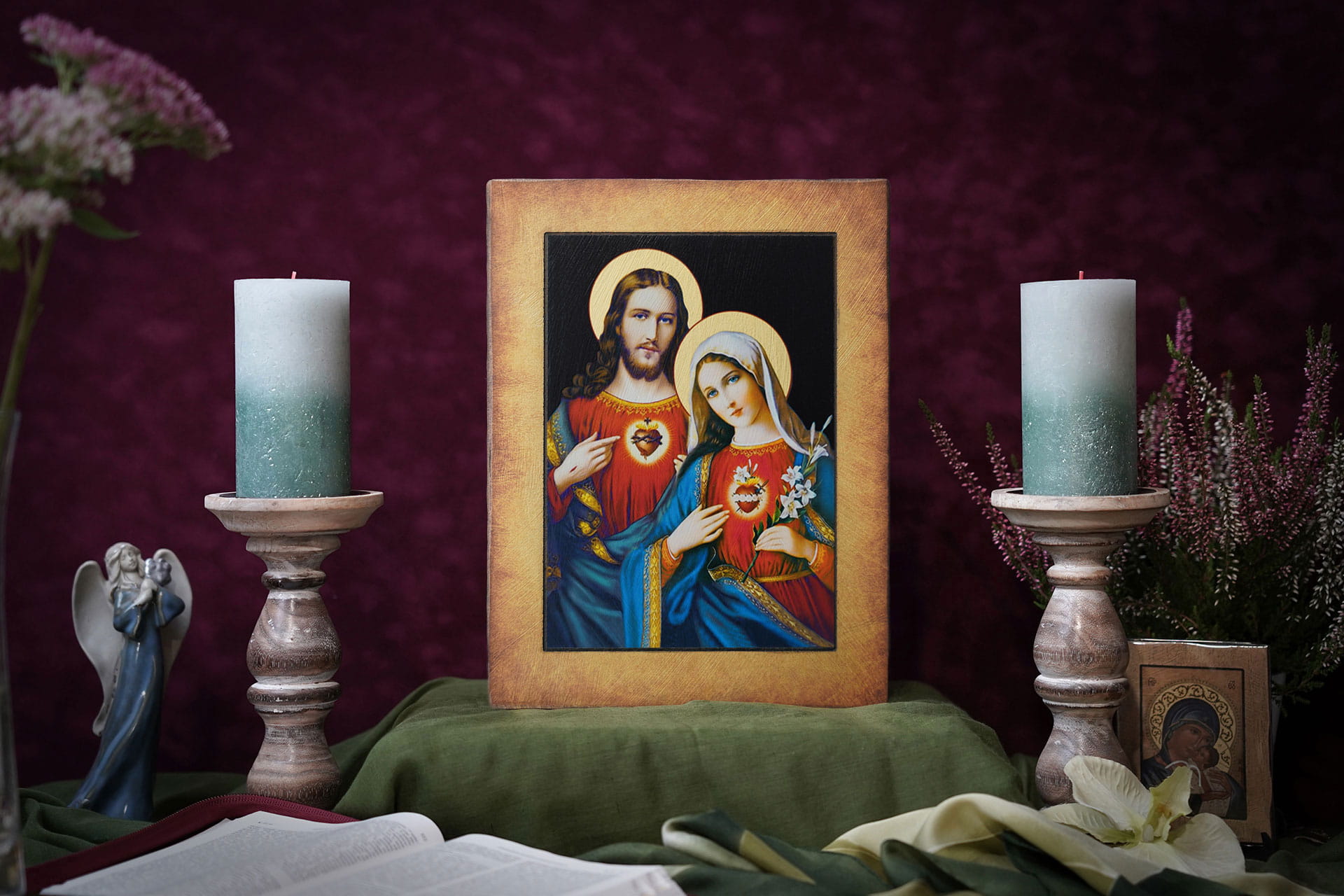 Ikona Serce Jezusa Chrystusa i Maryi Panny